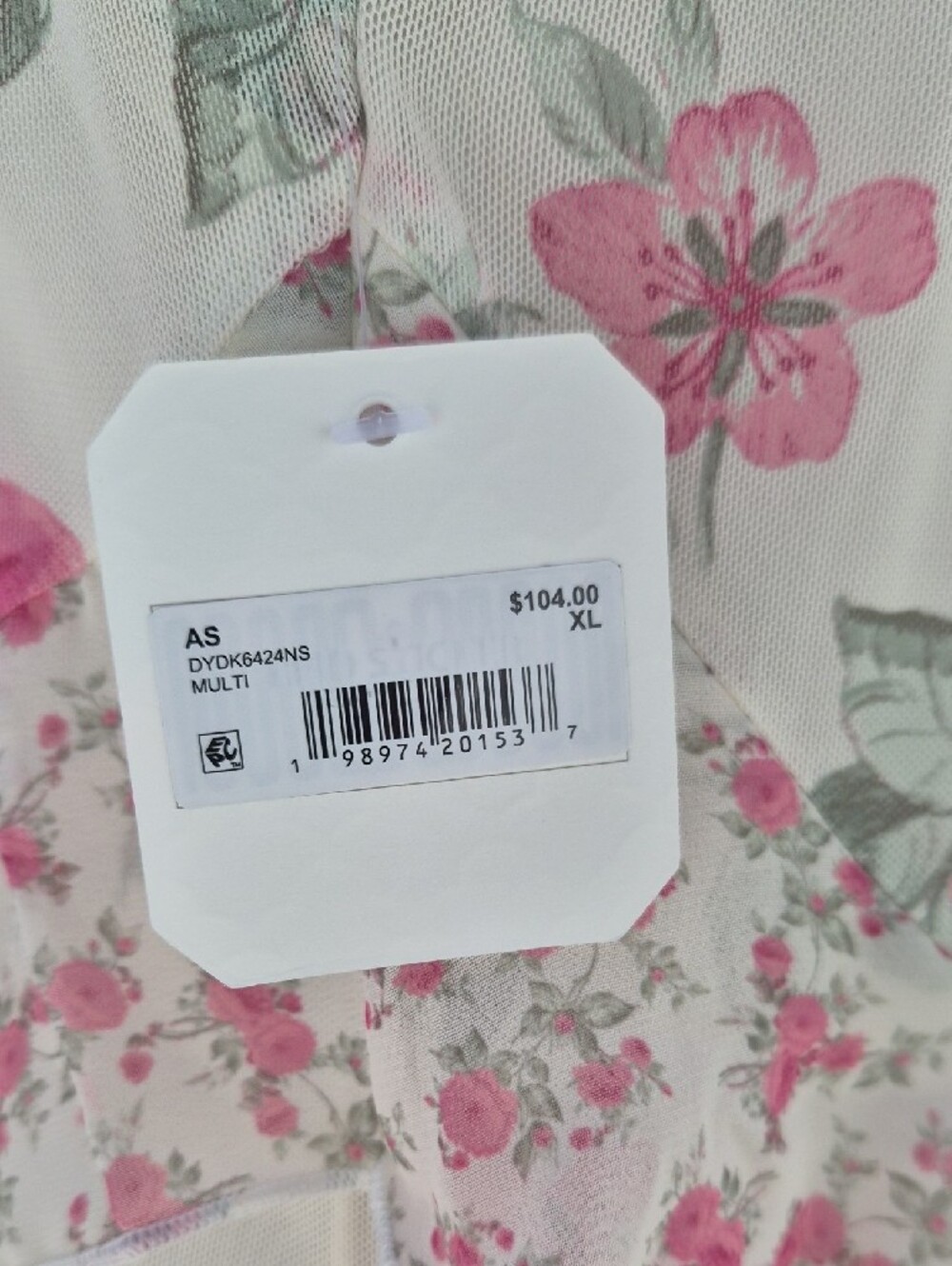 **NWT**Altar'd State Floral Ruffle Maxi Dress - White & Pink - Picture 4 of 8